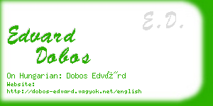 edvard dobos business card